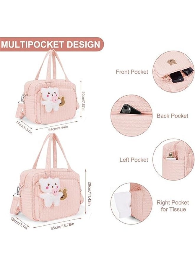 Baby Diaper Bag Tote, Mommy Nappy Crossbody Travel Tote, Multifunction Storage Bag