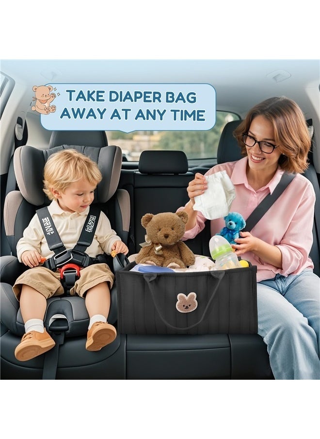 Baby Diaper Caddy Organizer Large Capacity Baby Diaper Caddy Basket Portable Baby Shower Basket