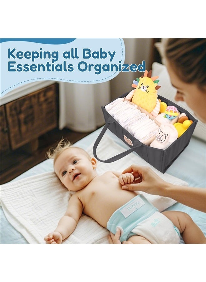 Baby Diaper Caddy Organizer Large Capacity Baby Diaper Caddy Basket Portable Baby Shower Basket
