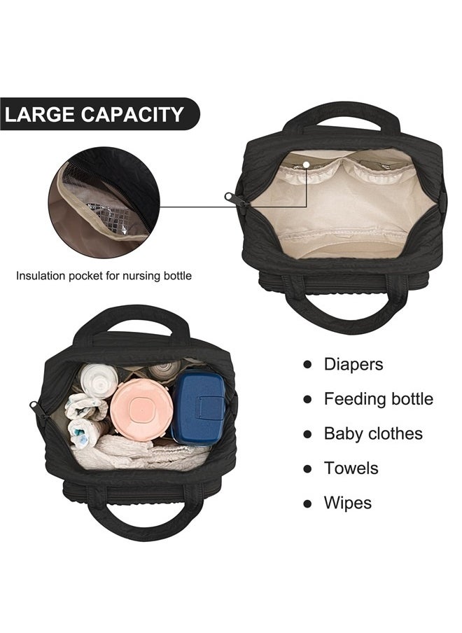 Baby Diaper Bag Tote, Cute Mommy Nappy Crossbody Travel Tote, Multifunction Storage Bag