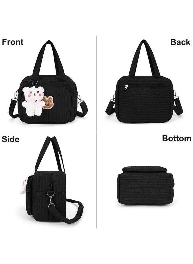 Baby Diaper Bag Tote, Cute Mommy Nappy Crossbody Travel Tote, Multifunction Storage Bag