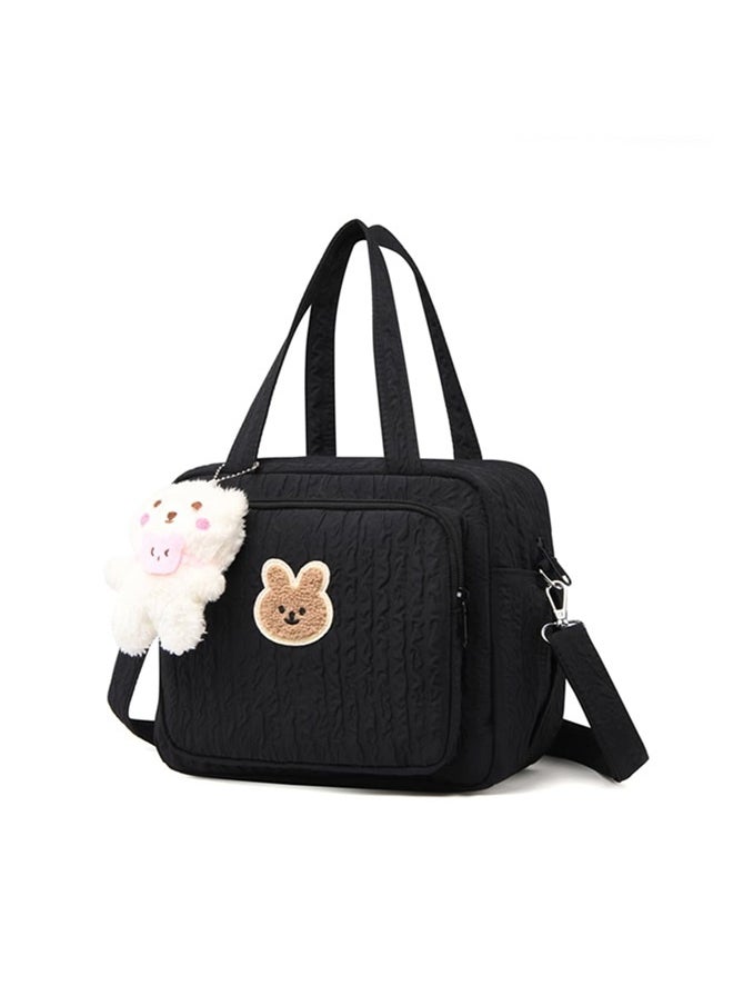 Baby Diaper Bag Tote, Cute Mommy Nappy Crossbody Travel Tote, Multifunction Storage Bag