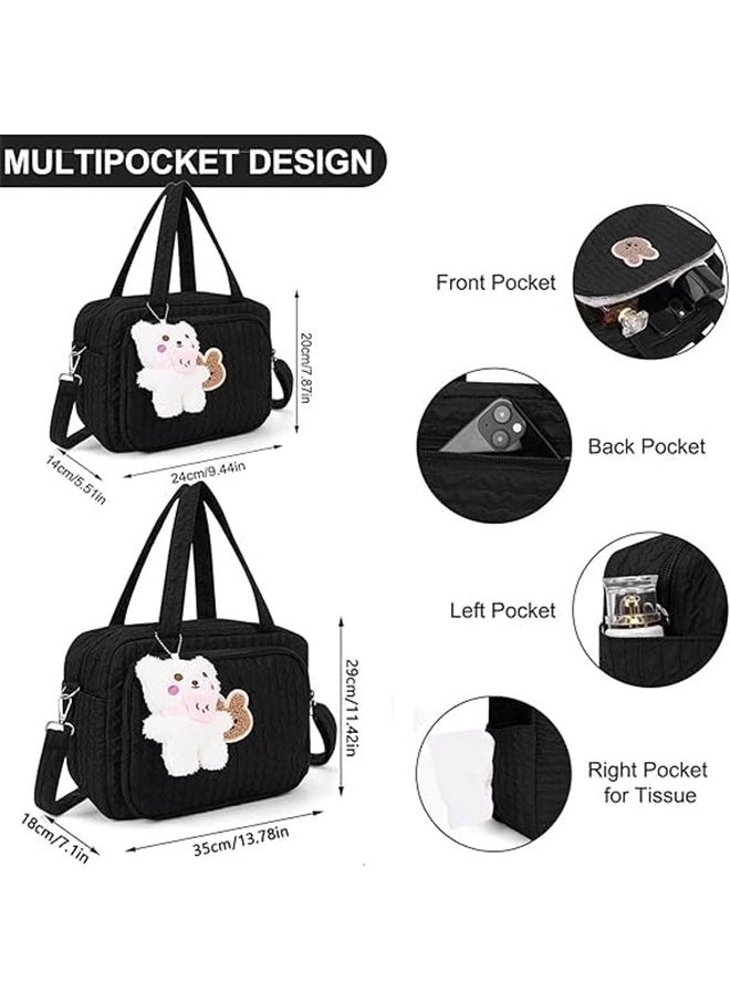 Baby Diaper Bag Tote, Cute Mommy Nappy Crossbody Travel Tote, Multifunction Storage Bag