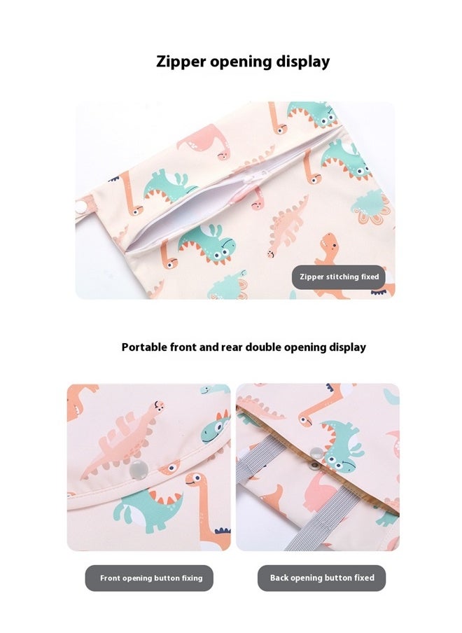 Animal Printed Mini Diaper Bag，Reusable Wet Dry Bag, Big-Capacity Diaper Bag, Beach Travel Yoga Essentials