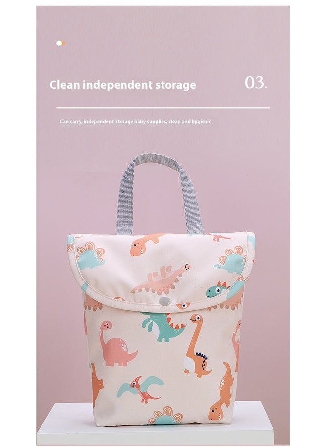 Animal Printed Mini Diaper Bag，Reusable Wet Dry Bag, Big-Capacity Diaper Bag, Beach Travel Yoga Essentials