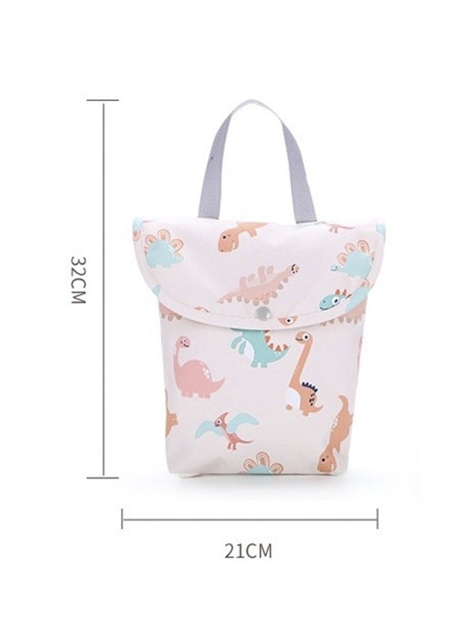 Animal Printed Mini Diaper Bag，Reusable Wet Dry Bag, Big-Capacity Diaper Bag, Beach Travel Yoga Essentials