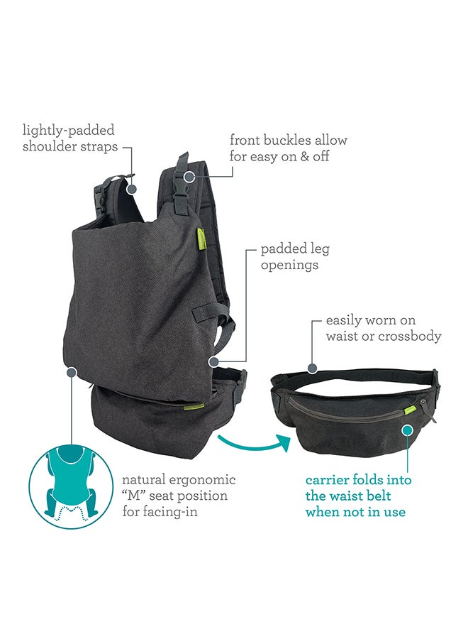 Fold And Go 2-In-1 Baby Carrier Ideal For Travel And Quick Everyday Outing, Utra Lihjtweight And Comapct Carrier