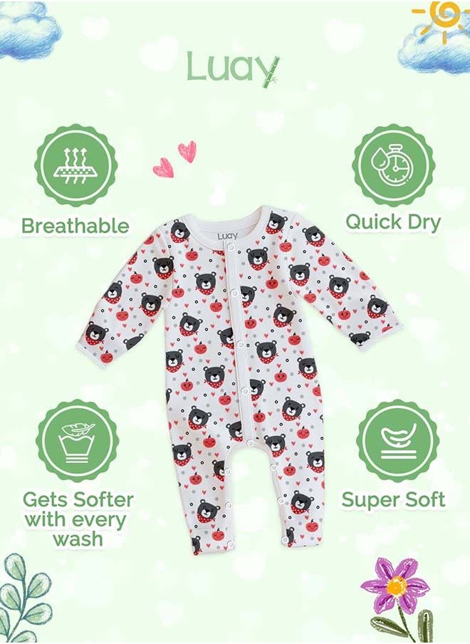 Premium Gift Box Set with The Baby Romper, Baby Feeding Bottle and Teddy Bear Best Hamper for Babies (0-3 M)