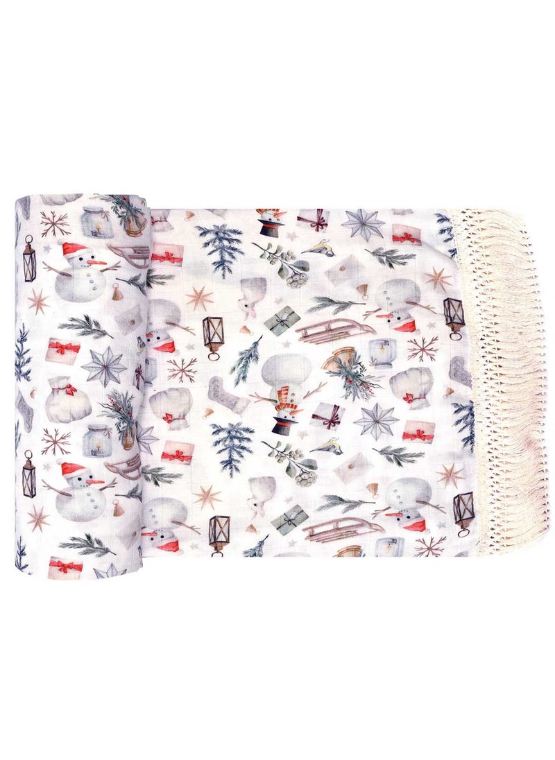 Baby Gift Set – 3-Pieces Newborn  Muslin Swaddle Blankets with Tussle Lace