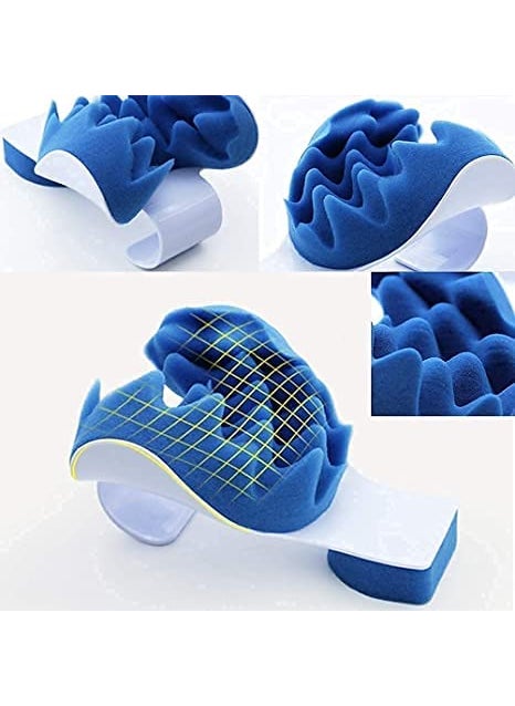 Mugath Neck and Shoulder Relaxer Cervical Traction Device for Spinal Alignment Neck Muscle Tension Relief for Muscle Pain and Neck Support Stretcher for TMJ Pain Relief Chiropractic Pillow