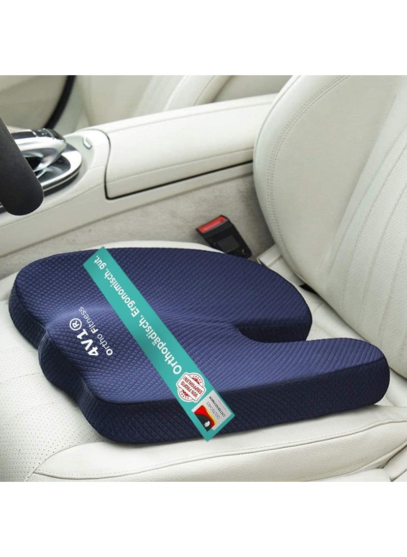 4V1 Coccyx Cushion Coccyx Pillow Tailbone Cushion Orthopedic seat Cushion Memory Foam seat Cushion Chair Cushion for Lower Back Pain Donut Cushion Sofa Cushion Car seat Cushion AMZ74