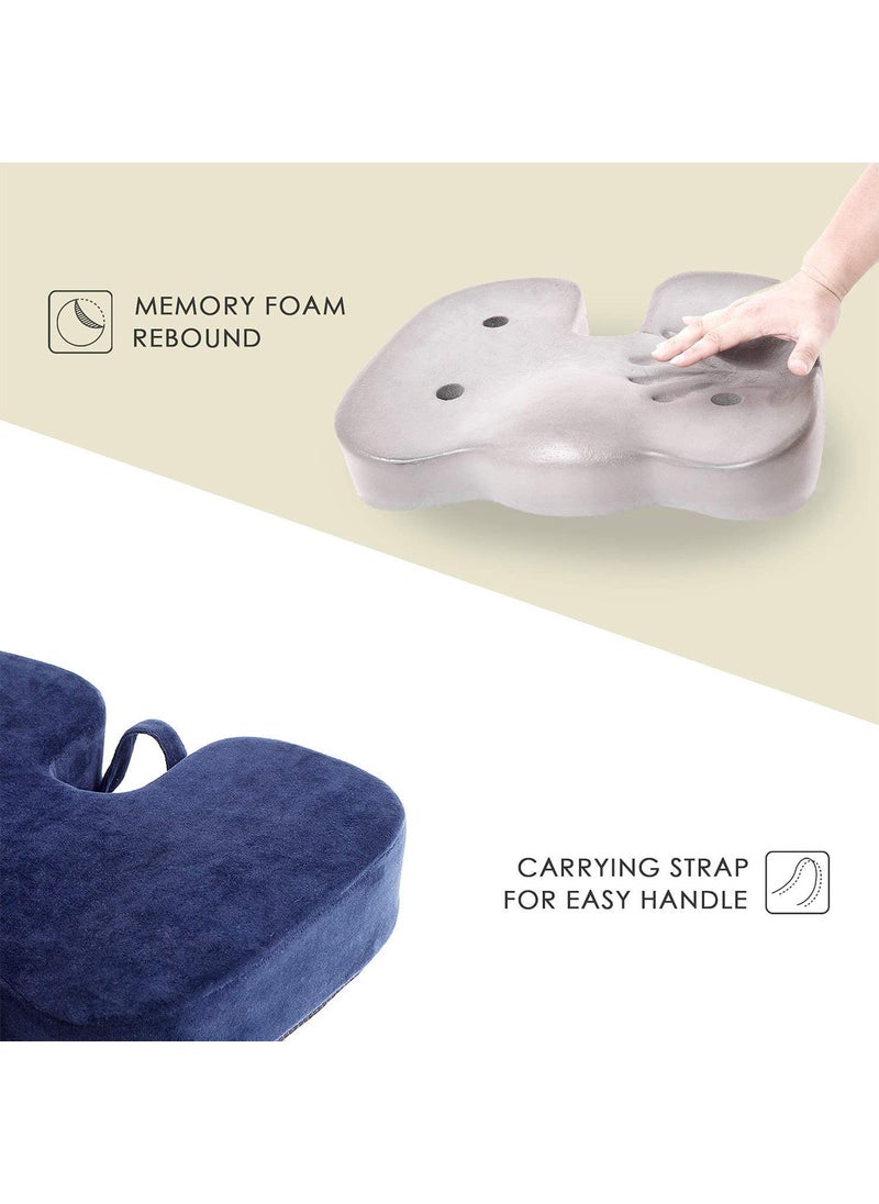 4V1 Coccyx Cushion Coccyx Pillow Tailbone Cushion Orthopedic seat Cushion Memory Foam seat Cushion Chair Cushion for Lower Back Pain Donut Cushion Sofa Cushion Car seat Cushion AMZ62