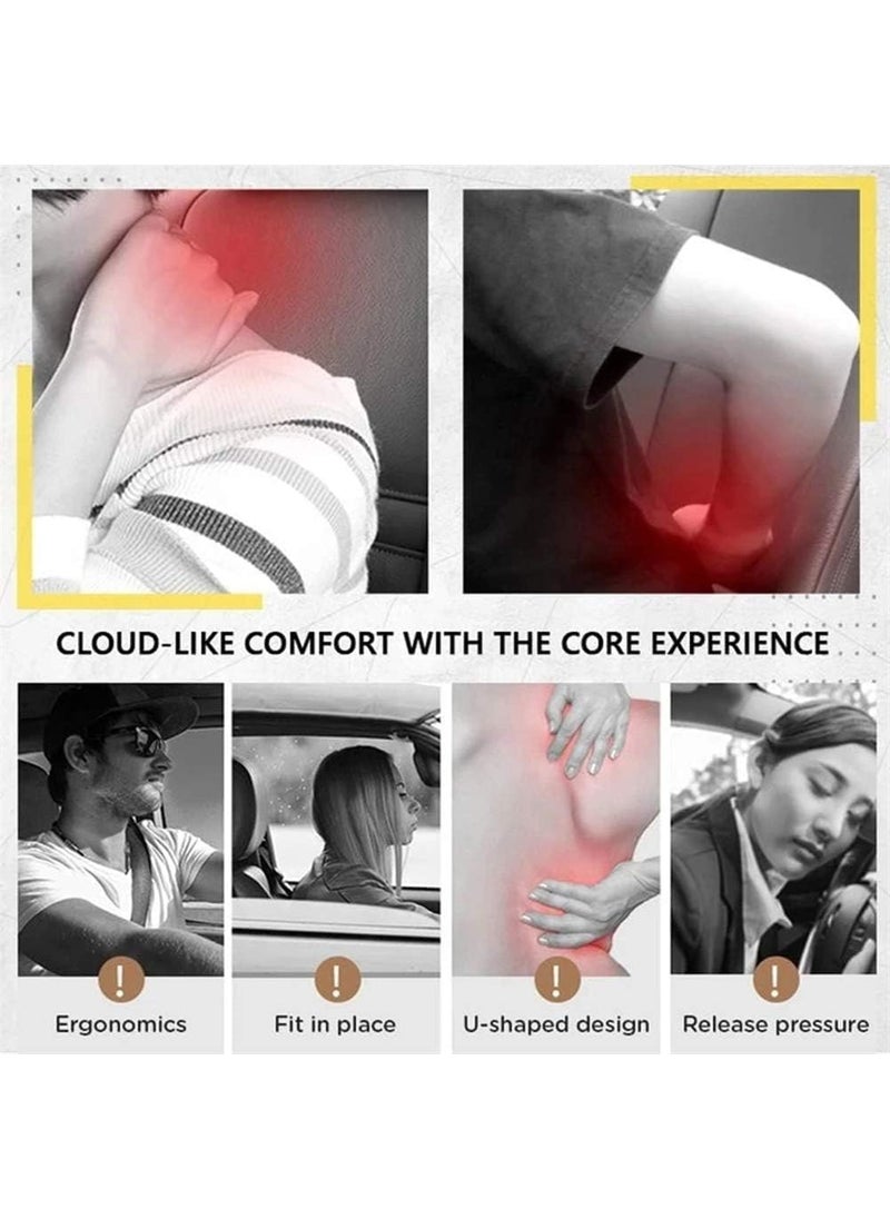 Ketumal Backrest for Car Seat Office Chair to Sit Up Right Orthopaedic Memory Foam CushionPillow Back Pain Relief Lumbar Support Spine Alignment and Posture Correction 39L10W37H