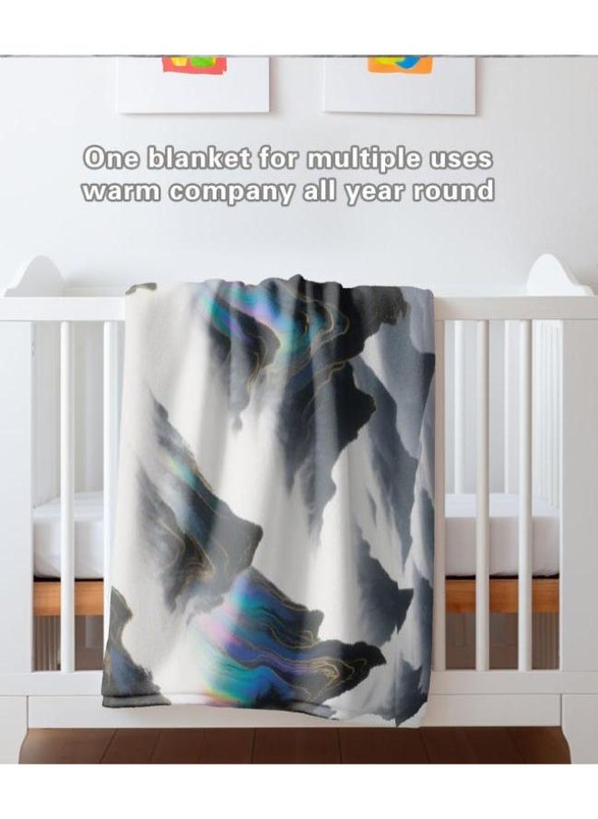 Chinese painting style flannel thin blanket (warm and comfortable, suitable for sleep, gaming, dust removal and sandproof) 150cm*200cm - 4