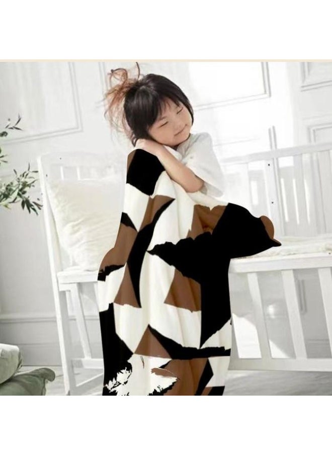 Traditional flannel thin blanket (warm and comfortable, suitable for sleep, gaming, dust removal and sandproof) 150cm*200cm - 27