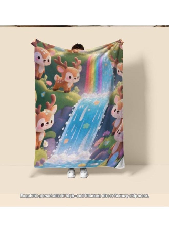 Flannel thin blanket (warm and comfortable, suitable for sleep, gaming, dust removal and sandproof) 150cm*200cm - 1139