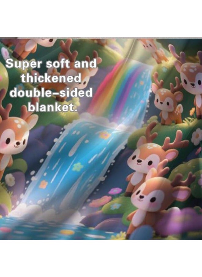 Flannel thin blanket (warm and comfortable, suitable for sleep, gaming, dust removal and sandproof) 150cm*200cm - 1139