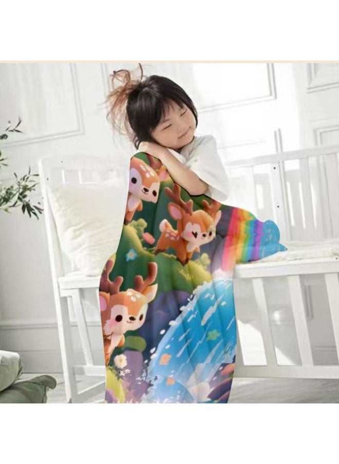 Flannel thin blanket (warm and comfortable, suitable for sleep, gaming, dust removal and sandproof) 150cm*200cm - 1139