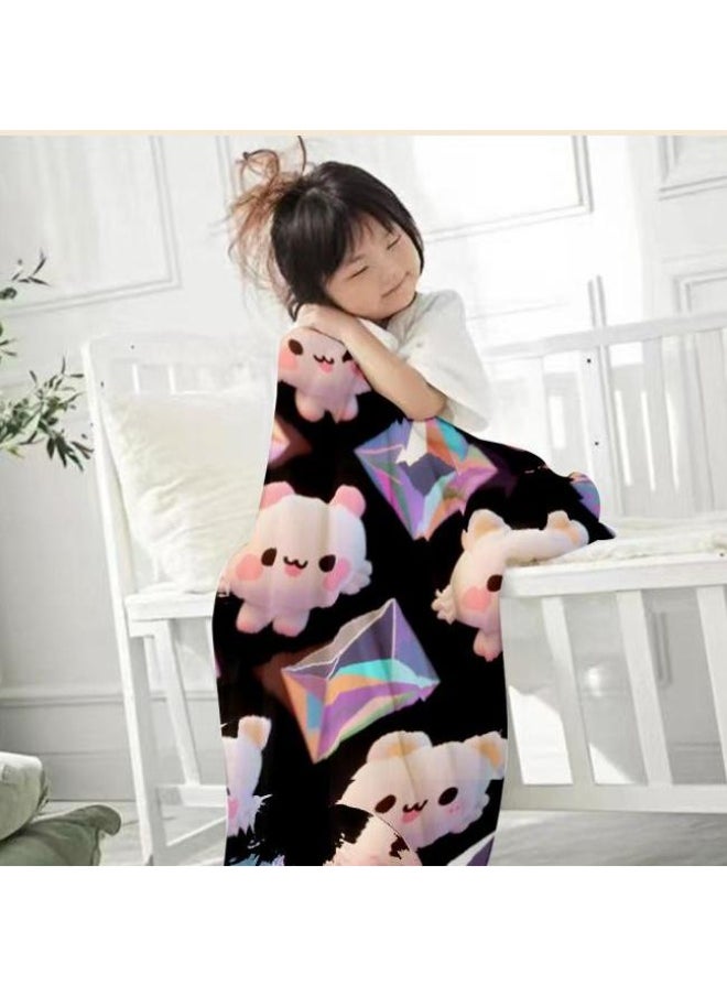 Flannel thin blanket (warm and comfortable, suitable for sleep, gaming, dust removal and sandproof) 150cm*200cm - 1119