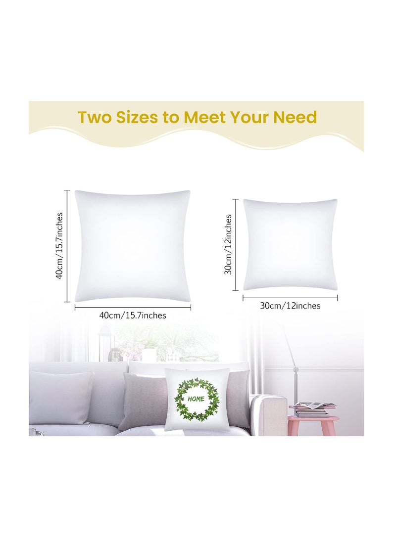 SYOSI, 6 Pieces Sublimation Blanks Pillow Cases, White Cushion Covers with Heat Press DIY, Heat Transfer Polyester Peach Skin Cushion Cover with Concealed Zipper