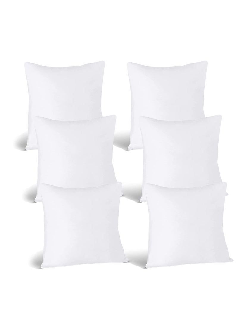 SYOSI, 6 Pieces Sublimation Blanks Pillow Cases, White Cushion Covers with Heat Press DIY, Heat Transfer Polyester Peach Skin Cushion Cover with Concealed Zipper