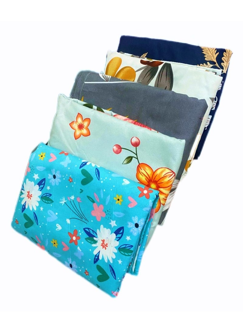 Embroidered Bed Sheets Set Five Piece 100% Cotton Bedding Set Multicolour
