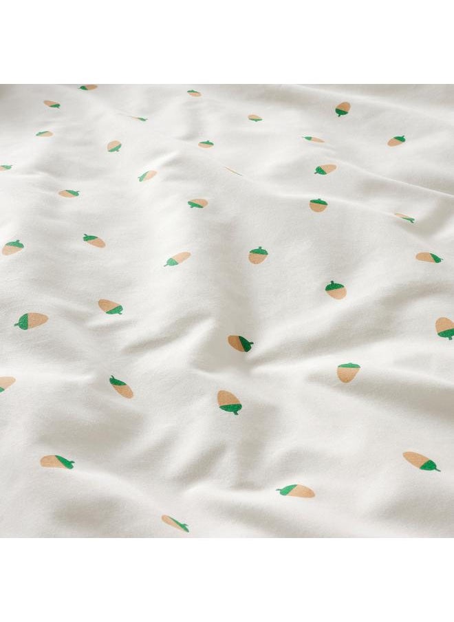 Fitted sheet, acorn pattern/multicolour, 90x200 cm