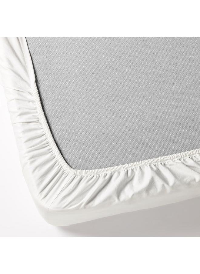 Fitted sheet, white, 180x200 cm