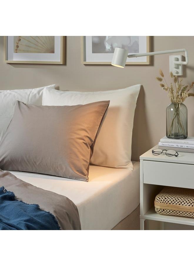 Fitted sheet, white, 180x200 cm