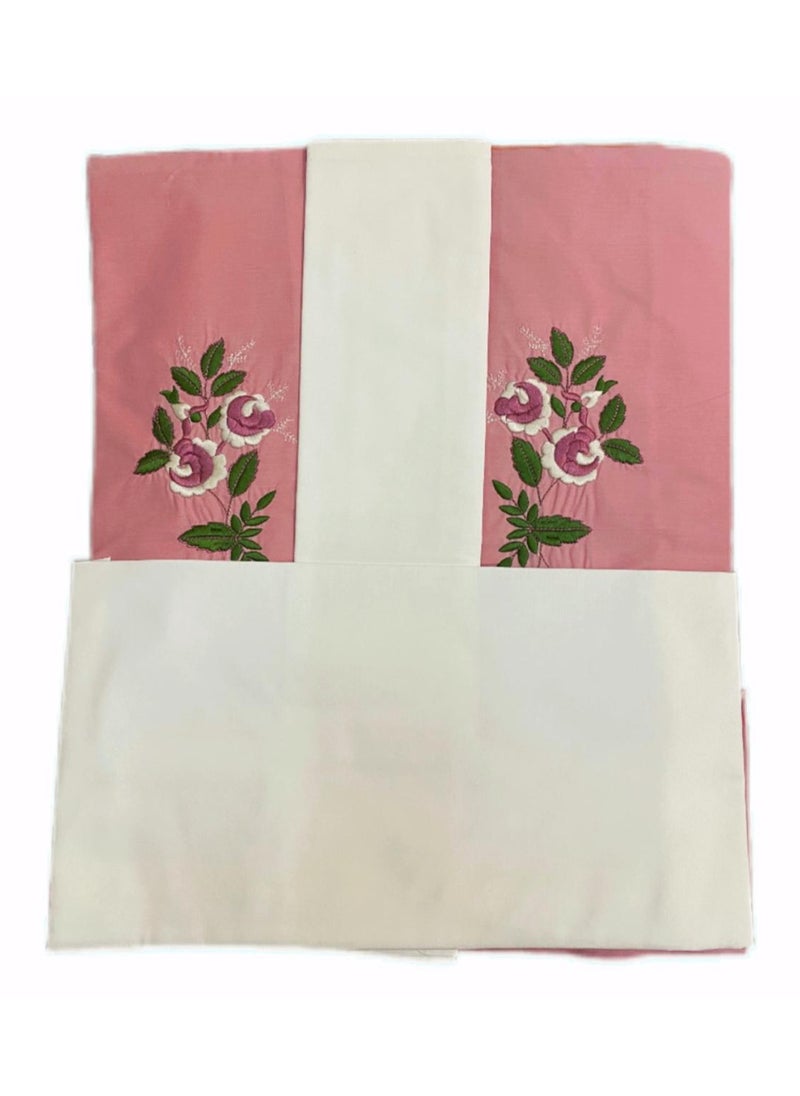 Embellished Bed Sheets Set Five Piece 100% Cotton Bedding Set In  Multicolour