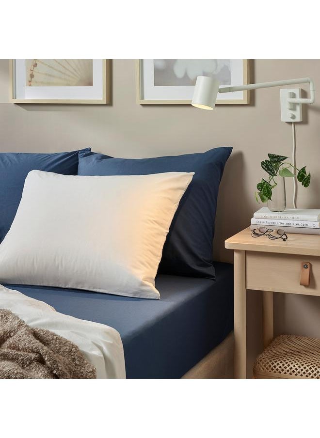 Fitted sheet, dark blue, 180x200 cm