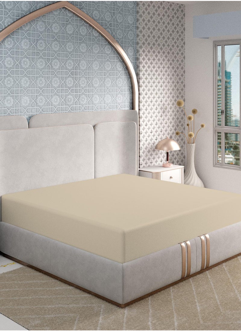 Color Sense 300 TC Sateen  Fitted Sheet Beige