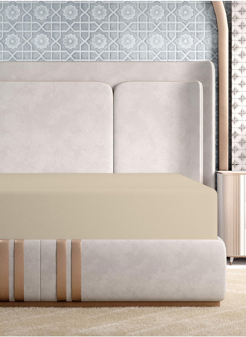 Color Sense 300 TC Sateen  Fitted Sheet Beige