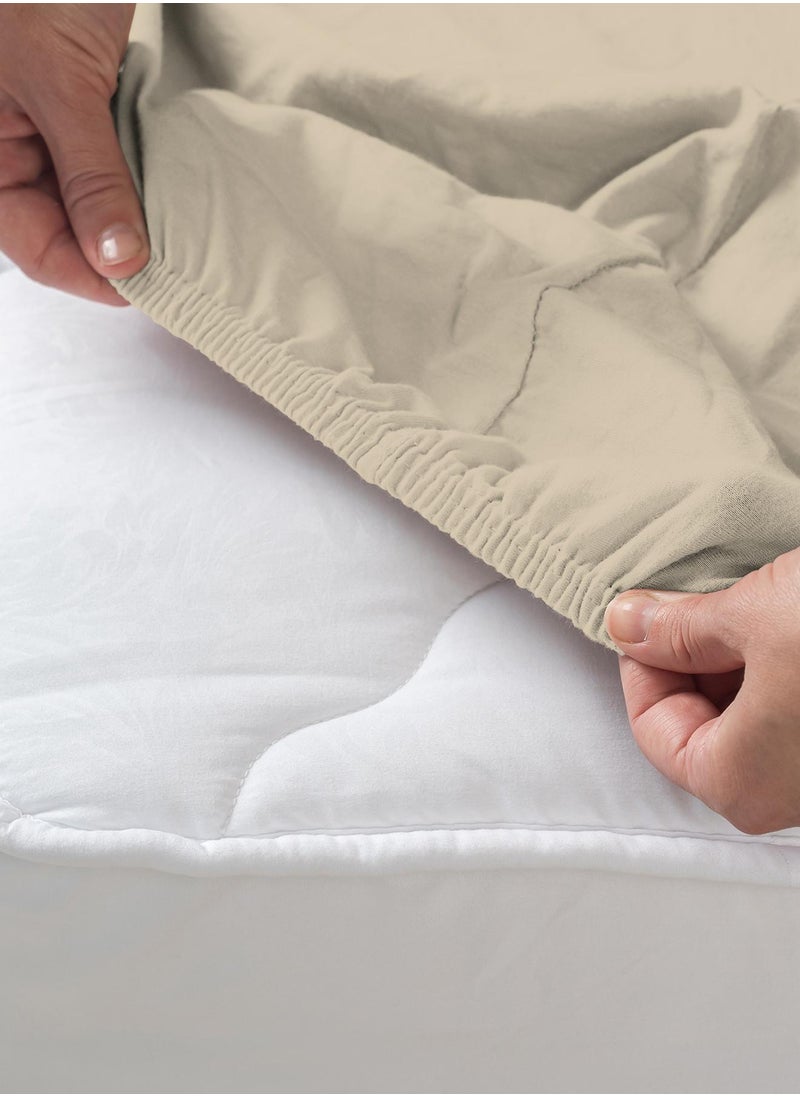Color Sense 300 TC Sateen  Fitted Sheet Beige