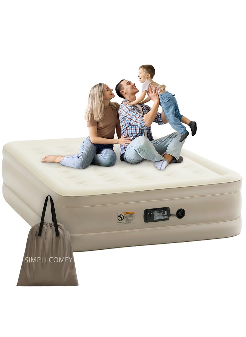 Simpli Comfy 18 Inch Inflatable Air Mattress with Builtin AC Pump