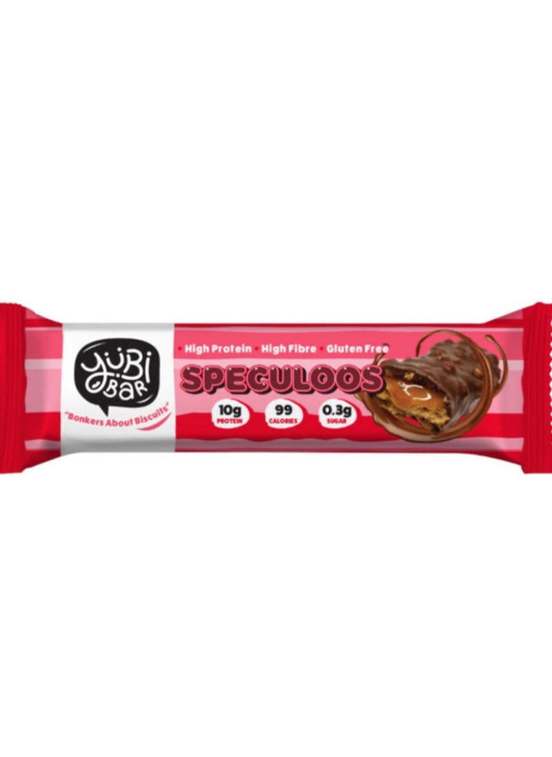 YUBI VEGAN  Protein Bars Speculoos - 99 Calories High in Protein and Fiber Low in Sugar, Gluten and Dairy Free.  Pack of 12
