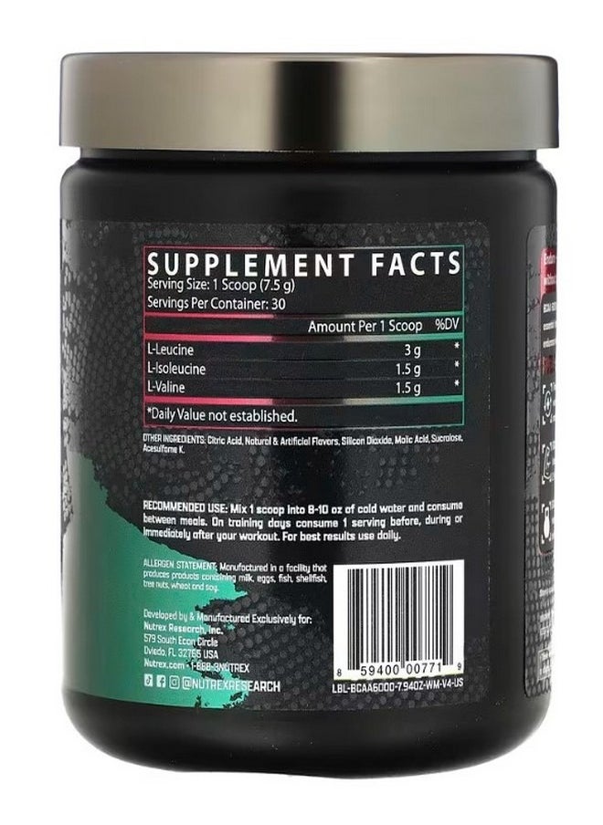 BCAA 6000 Recovery Fruit Punch 8.15 oz 231 g