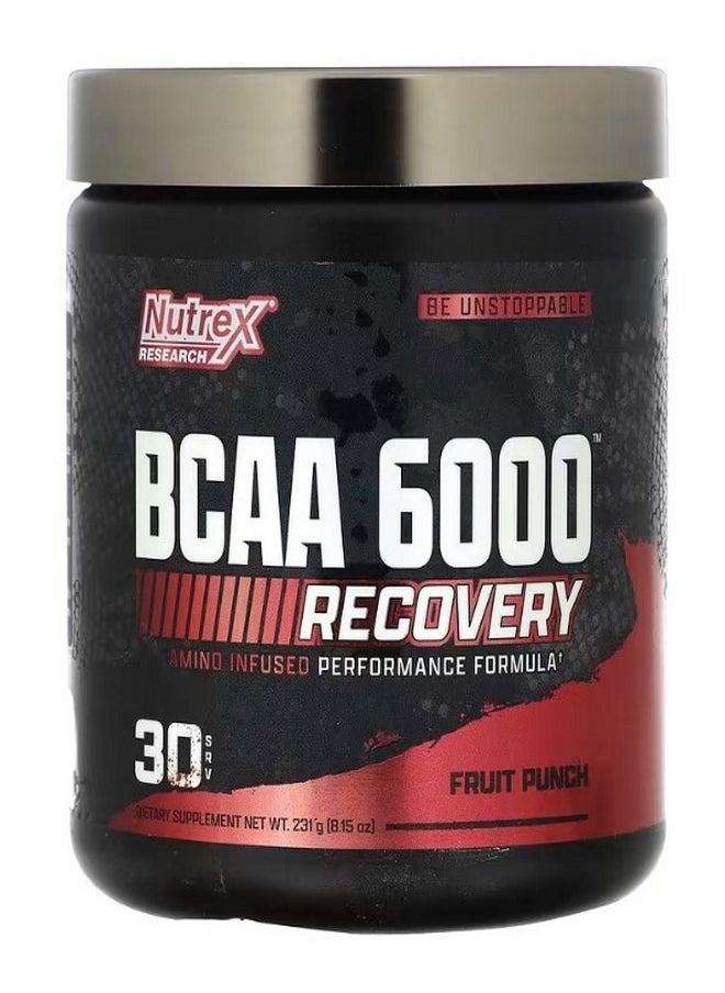 BCAA 6000 Recovery Fruit Punch 8.15 oz 231 g