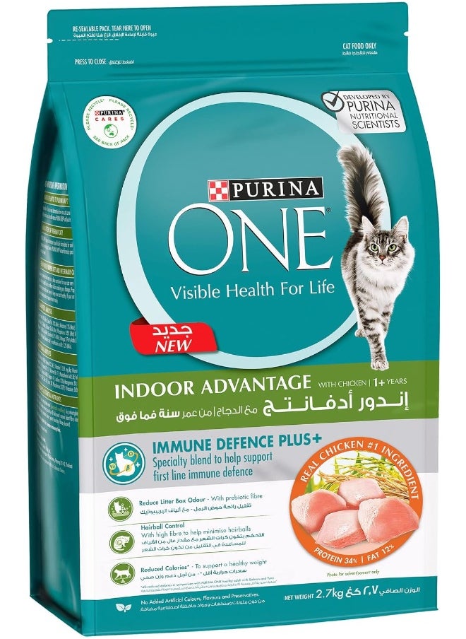 Purina One® Indoor Advantage with Chicken (1+ Years) 2.7KG Blue