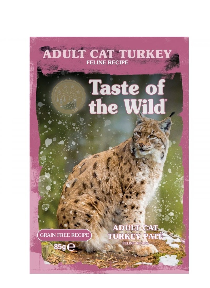 Taste of The Wild Adult Cat - Turkey - Pate - POUCH - BOX - 12*85g