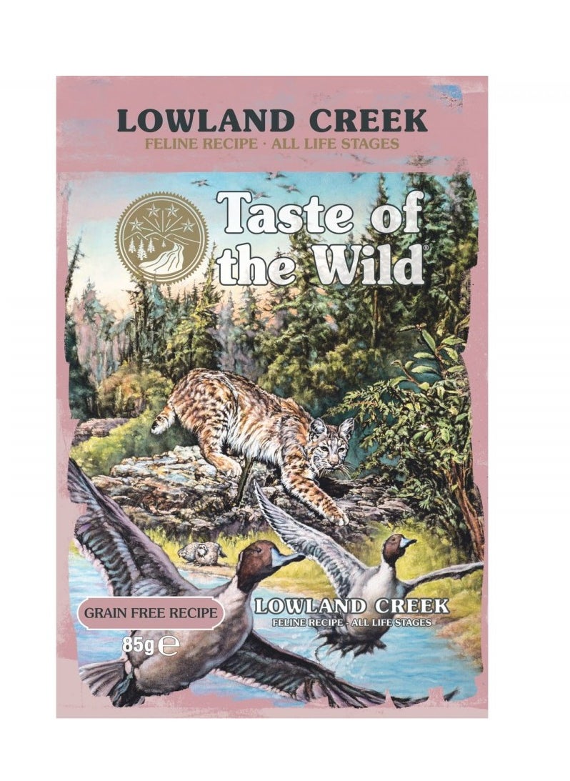 Taste of The Wild Feline Lowland Creek - Chunks in Gravy - POUCH - BOX - 12*85g