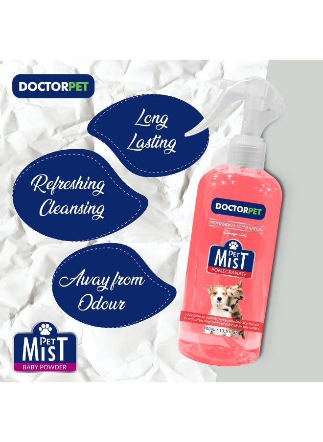 Doctor Pet Pomegranate Fragrance Mist Cologne 400ML – Pet Safe Deodorizing Spray