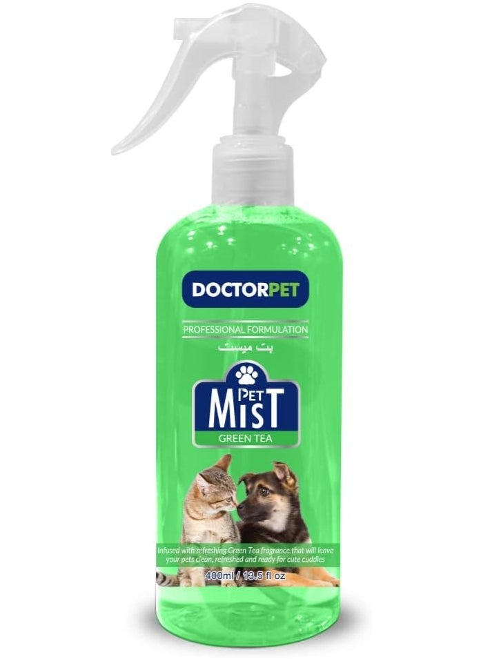 DoctorPet Green Tea Fragrance Mist Cologne 400ML Pet Safe Deodorizing Spray