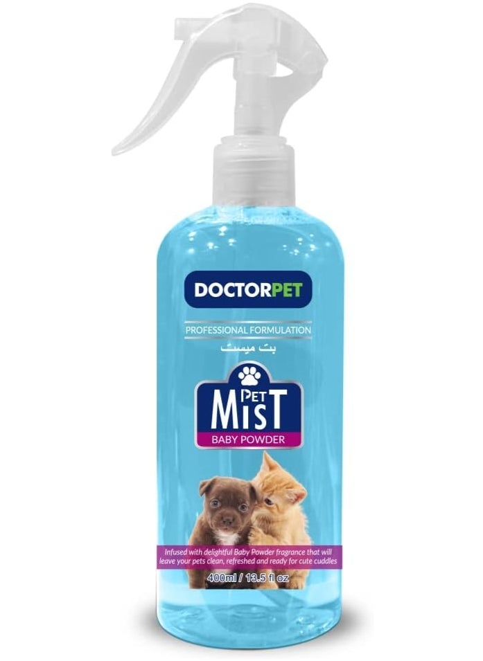Doctor Pet Baby Powder Fragrance Mist Cologne 400ML – Pet Safe Deodorizing Spray