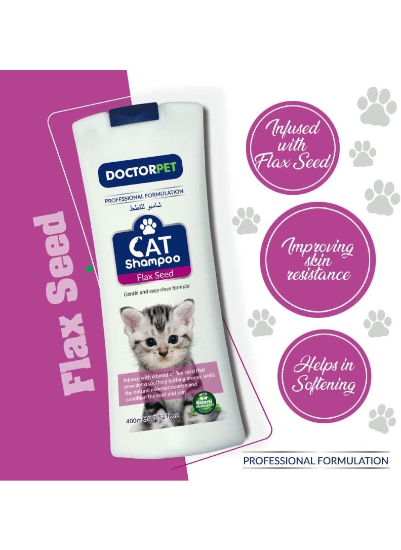 DoctorPet Flax Seed Cat Shampoo 400 ml