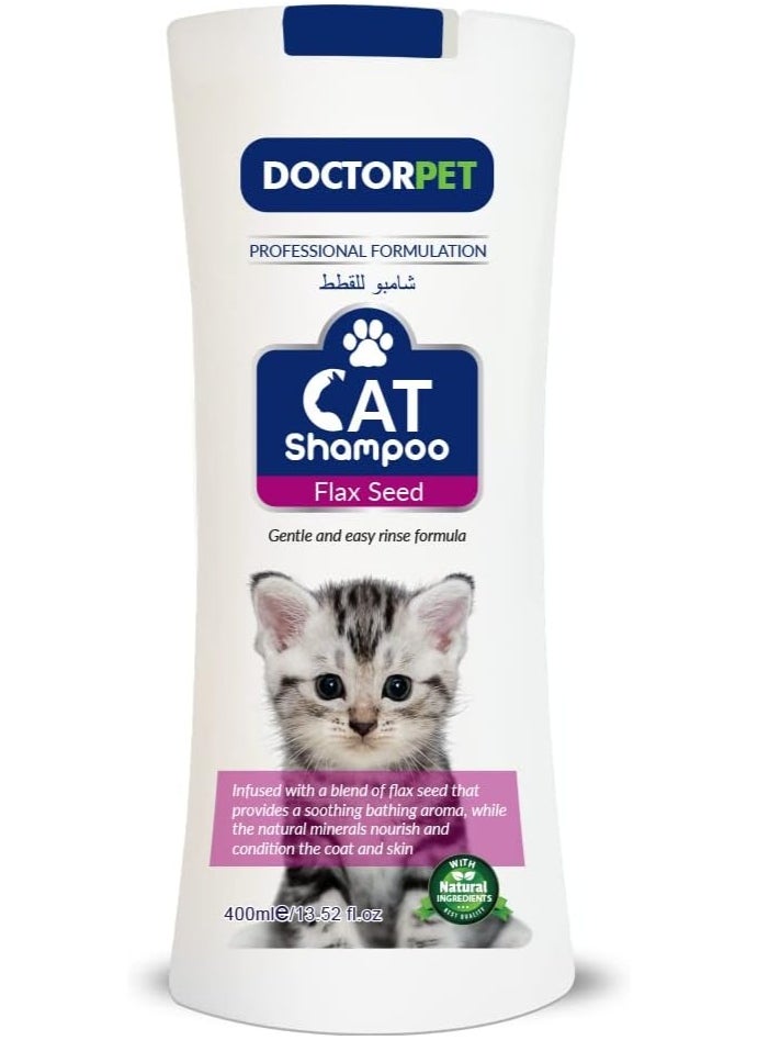 DoctorPet Flax Seed Cat Shampoo 400 ml