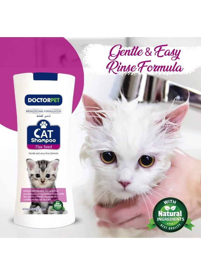 DoctorPet Flax Seed Cat Shampoo 400 ml