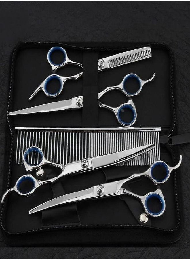 Grooming Scissors Set for Dogs and Cats, 5-in-1 Sharp Curved Scissors