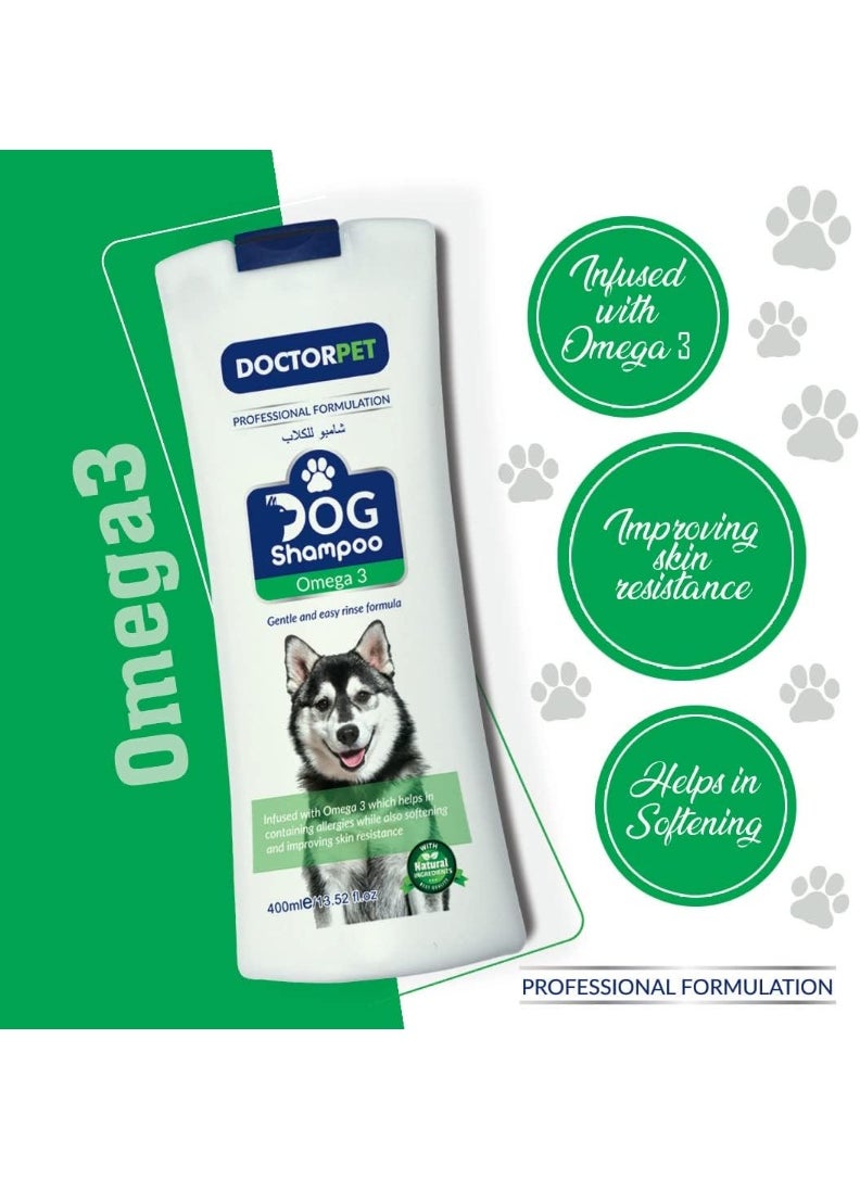 DoctorPet Omega 3 Dog Shampoo 400 ml