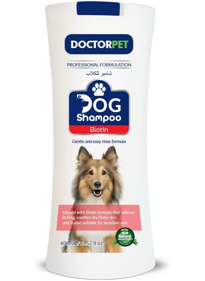 Doctor Pet Dog Shampoo Biotin 400ML – Enriched with Biotin